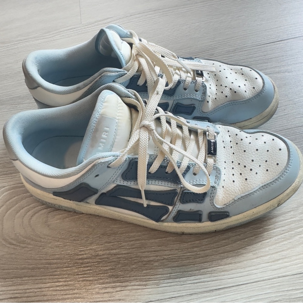 AMIRI Light Blue and White Sneakers - Picture 2 of 4